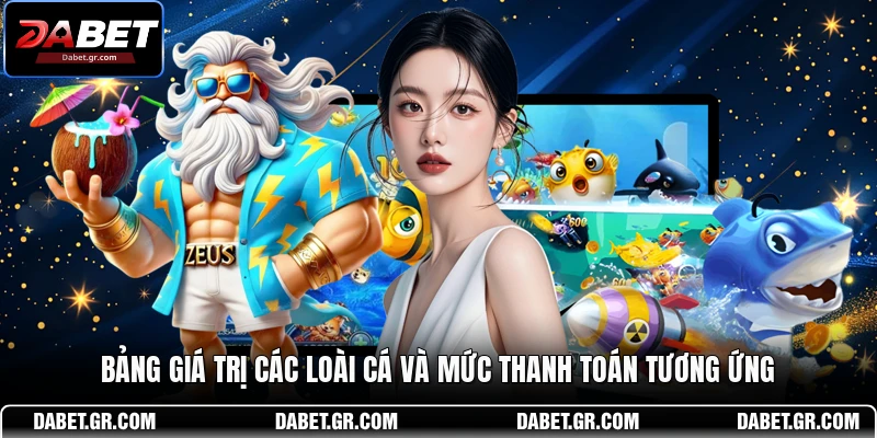 DABET ⭐️ Link Trang Chủ DABET Mới Nhất | Đăng Ký Tặng 188K Bảng giá trị các loài cá và mức thanh toán tương ứng